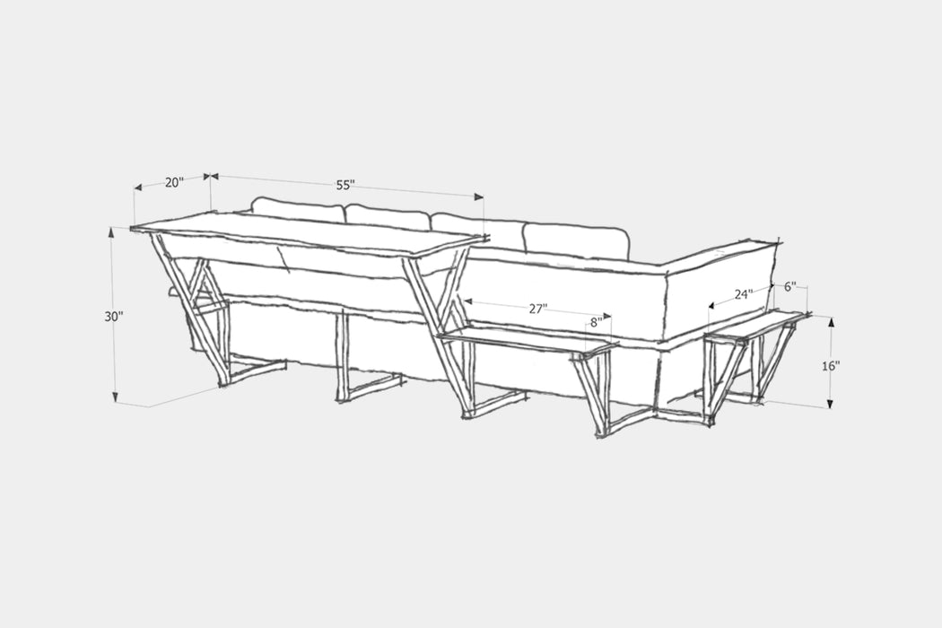LRG Sofa Trays + Work Table