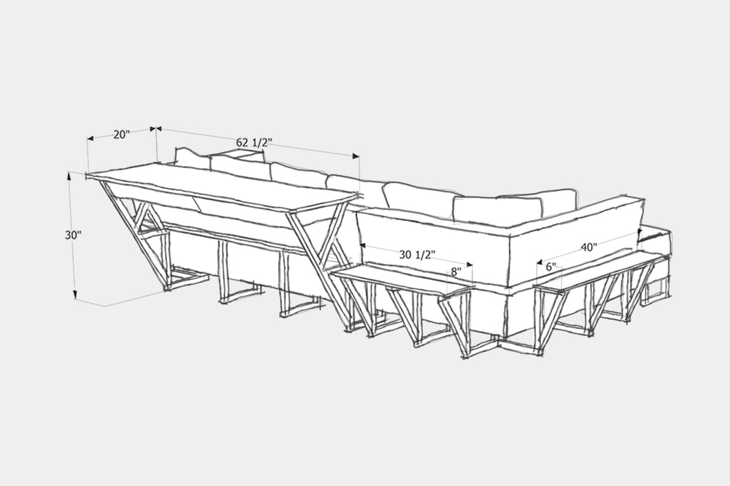 LRG Sectional Trays + Work Table