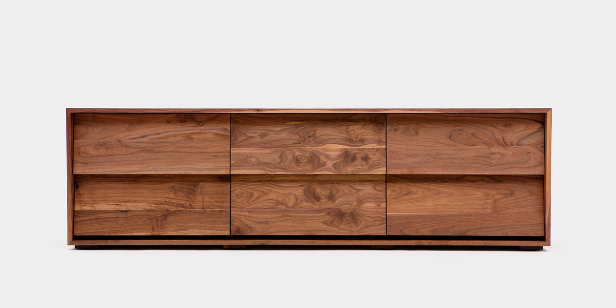 long and short dresser Walnut Bird's Eye Maple made hidden soft Savannah 9-Drawer Tall Dresser